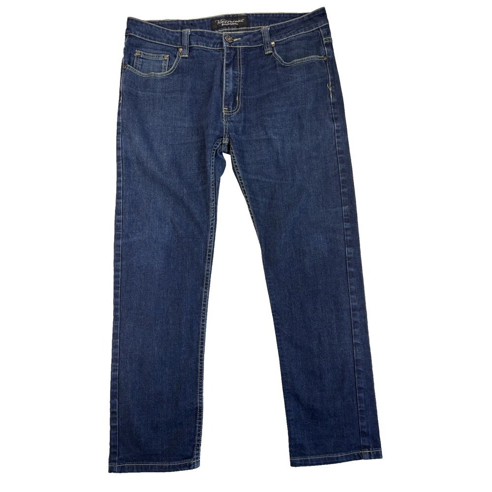 Victorious Premium Men's 34X28 Straight Leg Blue Jeans Streetwear‎ Essential